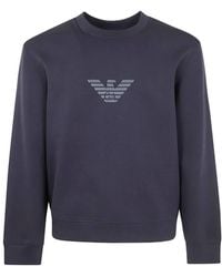 Emporio Armani - Logo Cotton Sweatshirt - Lyst