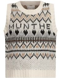 Munthe - Vitalism Round-Neck Knit Tank Top - Lyst