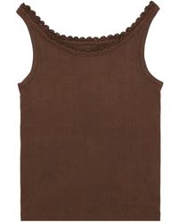 Fortela - Claire Crochet-Trim Tank Top - Lyst