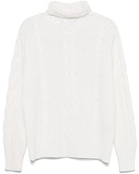 Lorena Antoniazzi - Cable-Knit Turtleneck Sweater - Lyst
