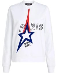 KARL LAGERFELD - Paris Organic-Cotton Sweatshirt - Lyst