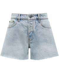12 STOREEZ - Pantalones vaqueros cortos mini de talle bajo - Lyst