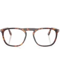Persol - Tortoiseshell-Effect Square-Frame Glasses - Lyst
