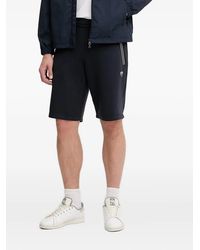 EA7 - Logo-Patch Drawstring Shorts - Lyst