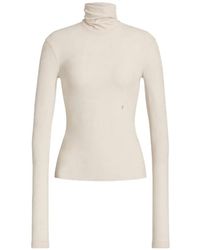 Alberta Ferretti - Roll-Neck Long-Sleeved Top - Lyst
