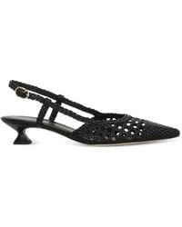 Julie Dee - Escarpins En Cuir À Bride Arrière - Lyst