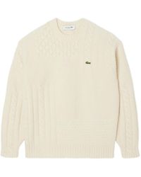 Lacoste - Maglione A Maglia Intrecciata - Lyst