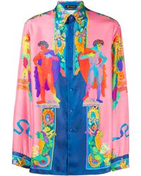 Versace Overhemd Met Print - Roze
