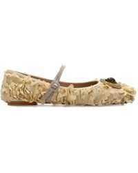 Kurt Geiger - Floral Buckled Ballet Flats - Lyst