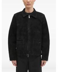 Filling Pieces - Suede Zip-Front Jacket - Lyst