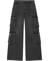 Izzue - Multi-Pocket Wide-Leg Cargo Jeans - Lyst