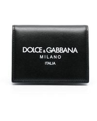Dolce & Gabbana - Portefeuille en cuir à logo imprimé - Lyst