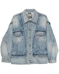R13 - Layered-Effect Denim Jacket - Lyst