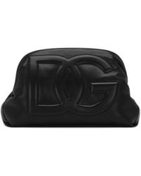 Dolce & Gabbana - Pochette en cuir à logo embossé - Lyst