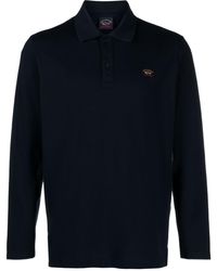 Paul & Shark - Logo-patch Cotton Polo Shirt - Lyst
