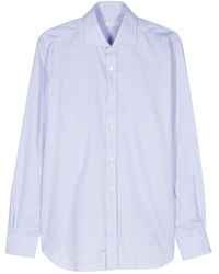 Barba Napoli - Patterned-jacquard Cotton Shirt - Lyst