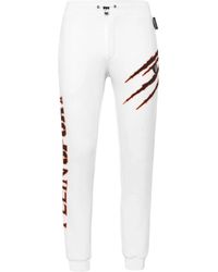 Philipp Plein - Logo-Print Drawstring-Waistband Track Pants - Lyst