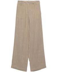 Alysi - Herringbone Straight Trousers - Lyst