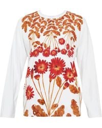 Noir Kei Ninomiya - Floral Crew-Neck Long-Sleeve T-Shirt - Lyst