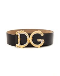 Dolce & Gabbana - バロックモノグラムバックル ワイドレザーベルト - Lyst