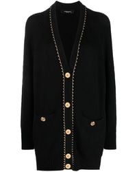 Versace - Button-fastening Long-sleeve Cardigan - Lyst