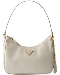 Prada - Mini Sac Re-Edition En Cuir Saffiano - Lyst