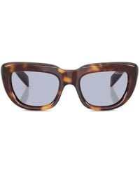 Prada - Tortoiseshell-Effect Rectangle-Frame Sunglasses - Lyst
