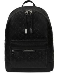 KARL LAGERFELD - Monogram Perforated Backpack - Lyst