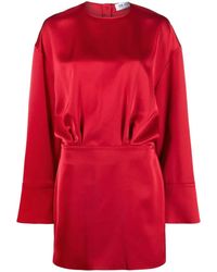 The Attico - Robe En Satin À Manches Longues - Lyst