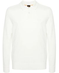 BOSS - Logo-Embroidered Virgin Wool Blend Jumper - Lyst