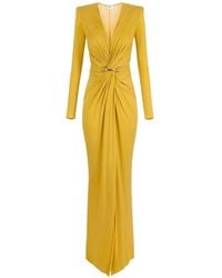 Elisabetta Franchi - Ls Dress Waist Detail - Lyst