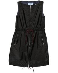 Prada - Vestido Corto Sin Mangas Con Cordones En La Cintura - Lyst