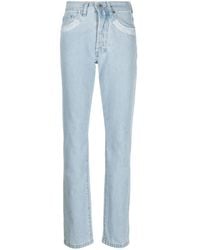 032c - Double Shift Ripped-Patch Straight-Leg Jeans - Lyst