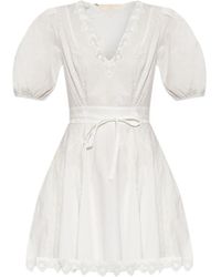 Ulla Johnson - Puff-Sleeve Embroidered Dress - Lyst