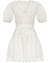 Ulla Johnson - Besticktes Kleid mit Puffärmeln - Lyst