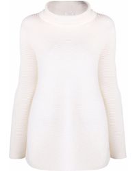 Liska Pullover Roll Neck Jumper - White