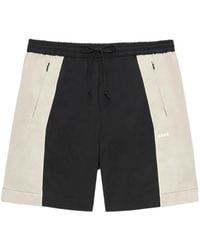 MSGM - Colour-Block Drawstring Deck Shorts - Lyst