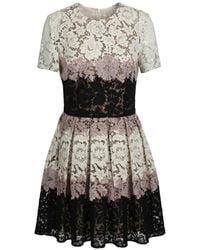 Valentino Garavani - Lace Ruffle Mini Dress - Lyst