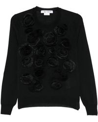 Comme des Garçons - Floral-Appliqué Sweater - Lyst