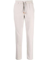 Eleventy - Drawstring-waist Cotton Track Pants - Lyst