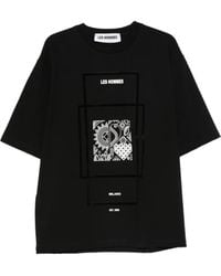 Les Hommes - Camiseta con detalle gráfico - Lyst