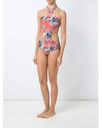 Adriana Degreas Panelled Swimsuit - Geel