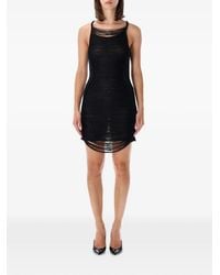 The Attico - Robe Courte À Détails De Franges À Dos Nu - Lyst