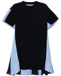 Sacai - Poplin X Cotton Kinitted Dress - Lyst