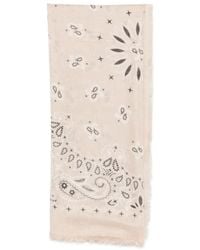 MC2 Saint Barth - Foulard Maxi Bandana-Print Frayed Scarf - Lyst