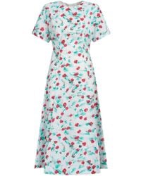 Marni - Painterly-print Cotton Midi Dress - Lyst