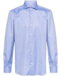 Barba Napoli - Cutaway Collar Cotton Shirt - Lyst