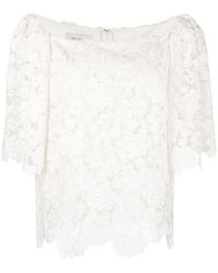 Gemy Maalouf - Off-shoulder Floral-lace Blouse - Lyst