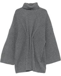 Frankie Shop - Robe Courte Alira En Maille Côtelée À Détail De Broche - Lyst