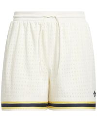 adidas - Perforated Stripe-Detail Shorts - Lyst
